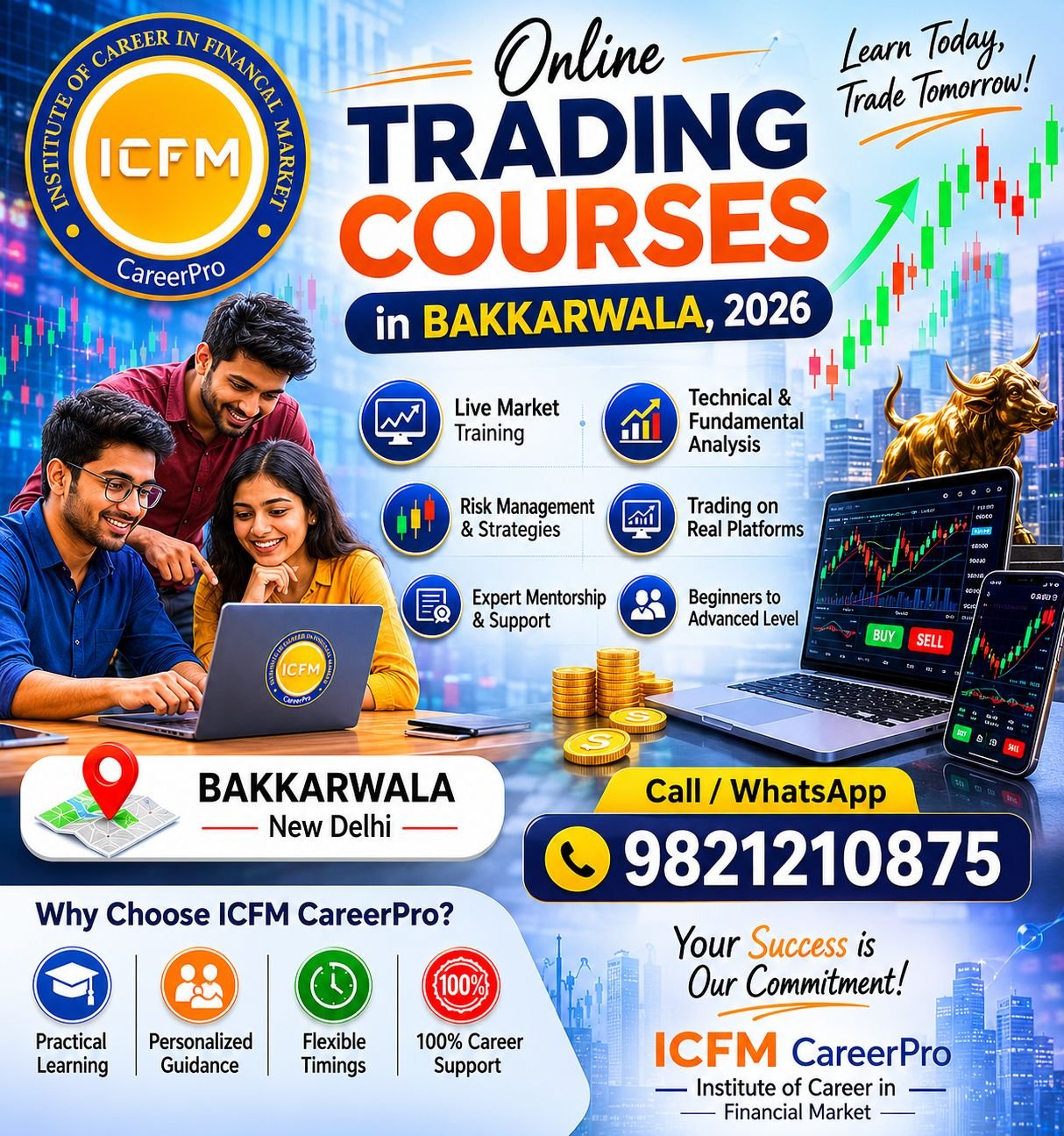 Online Trading Courses in Bakkarwala by ICFM India