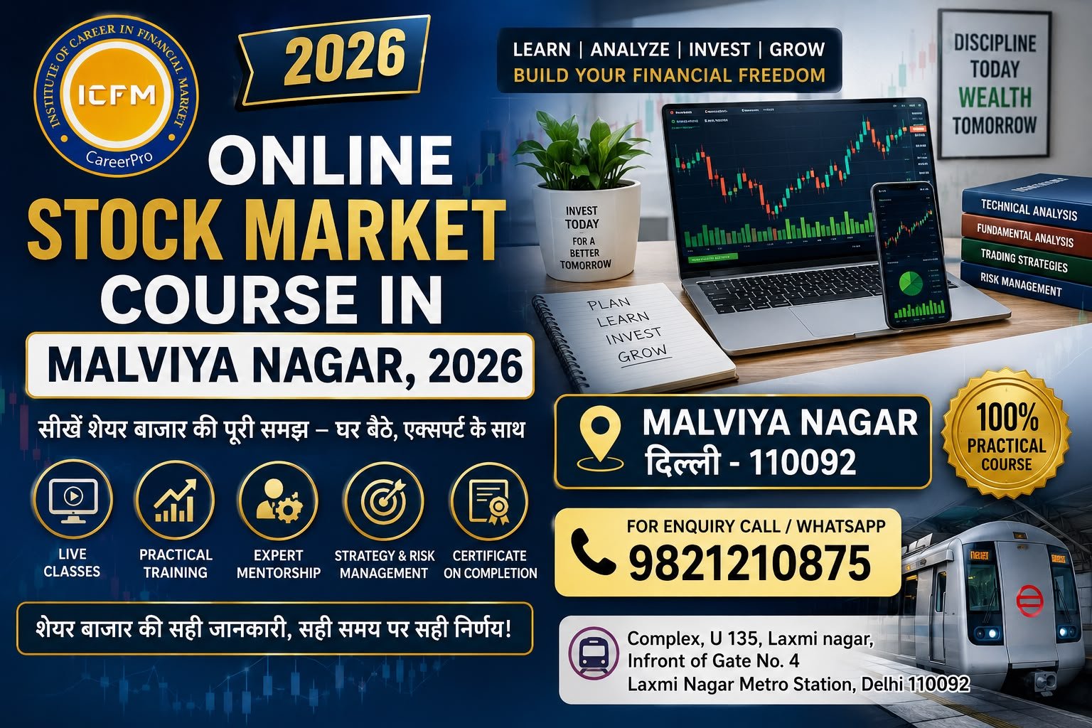Online Stock Market Course in Malviya Nagar by ICFM