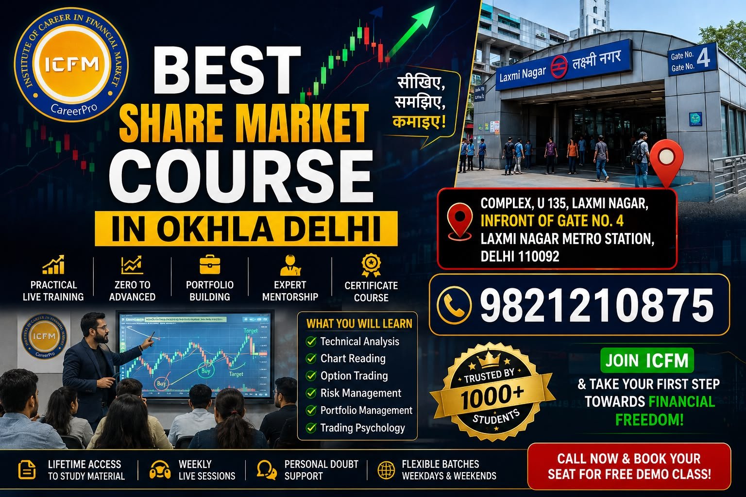 Best Share Market Course in Okhla | Stock Market Training Institute in Delhi