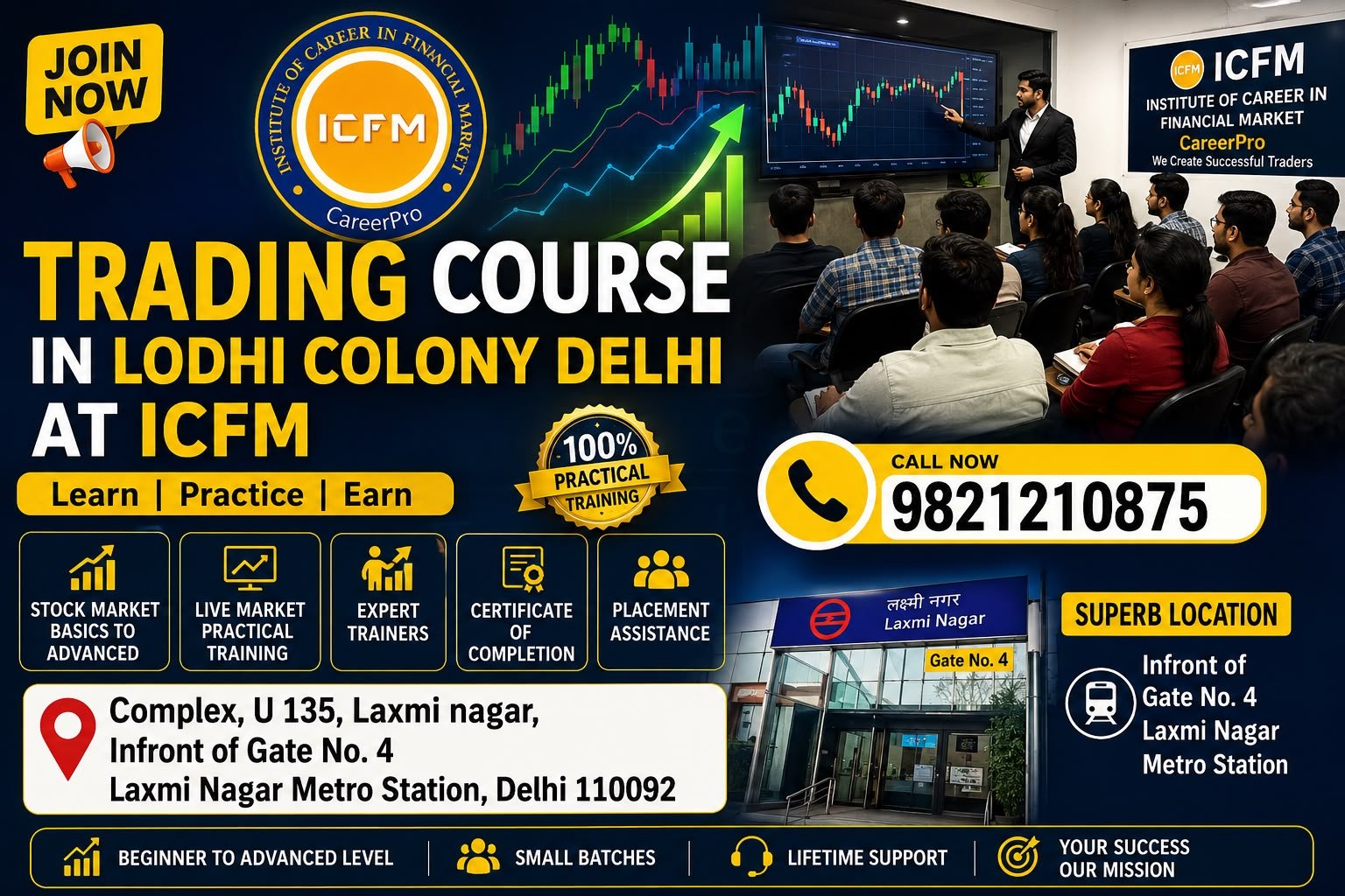 Trading Course in Lodhi Colony at ICFM India