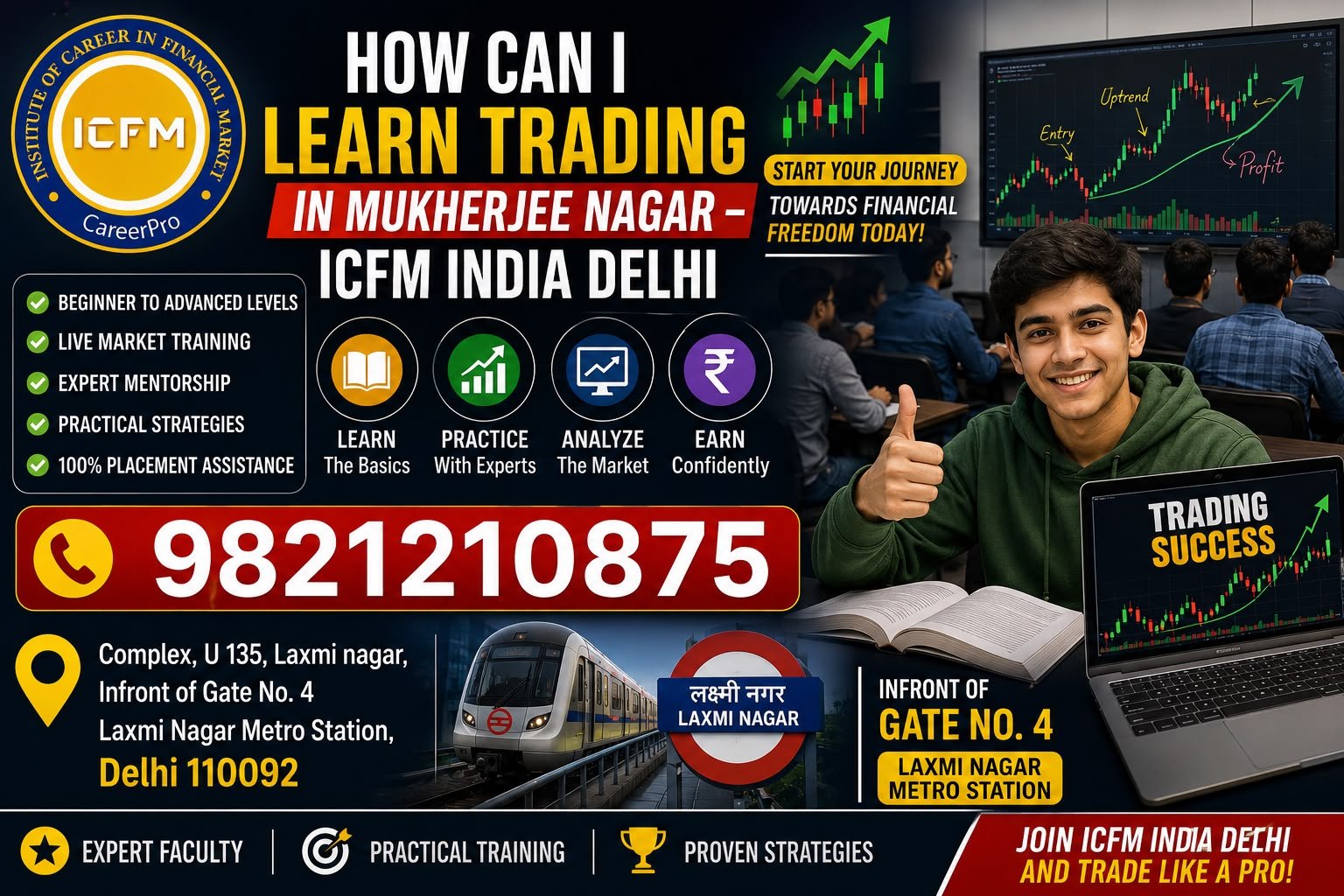 How Can I Learn Trading in Mukherjee Nagar – ICFM India