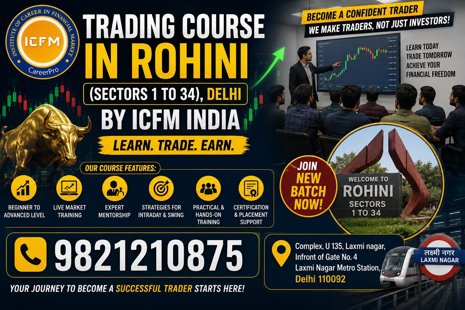 Trading Course in Rohini (Sectors 1 to 34), Delhi by ICFM India