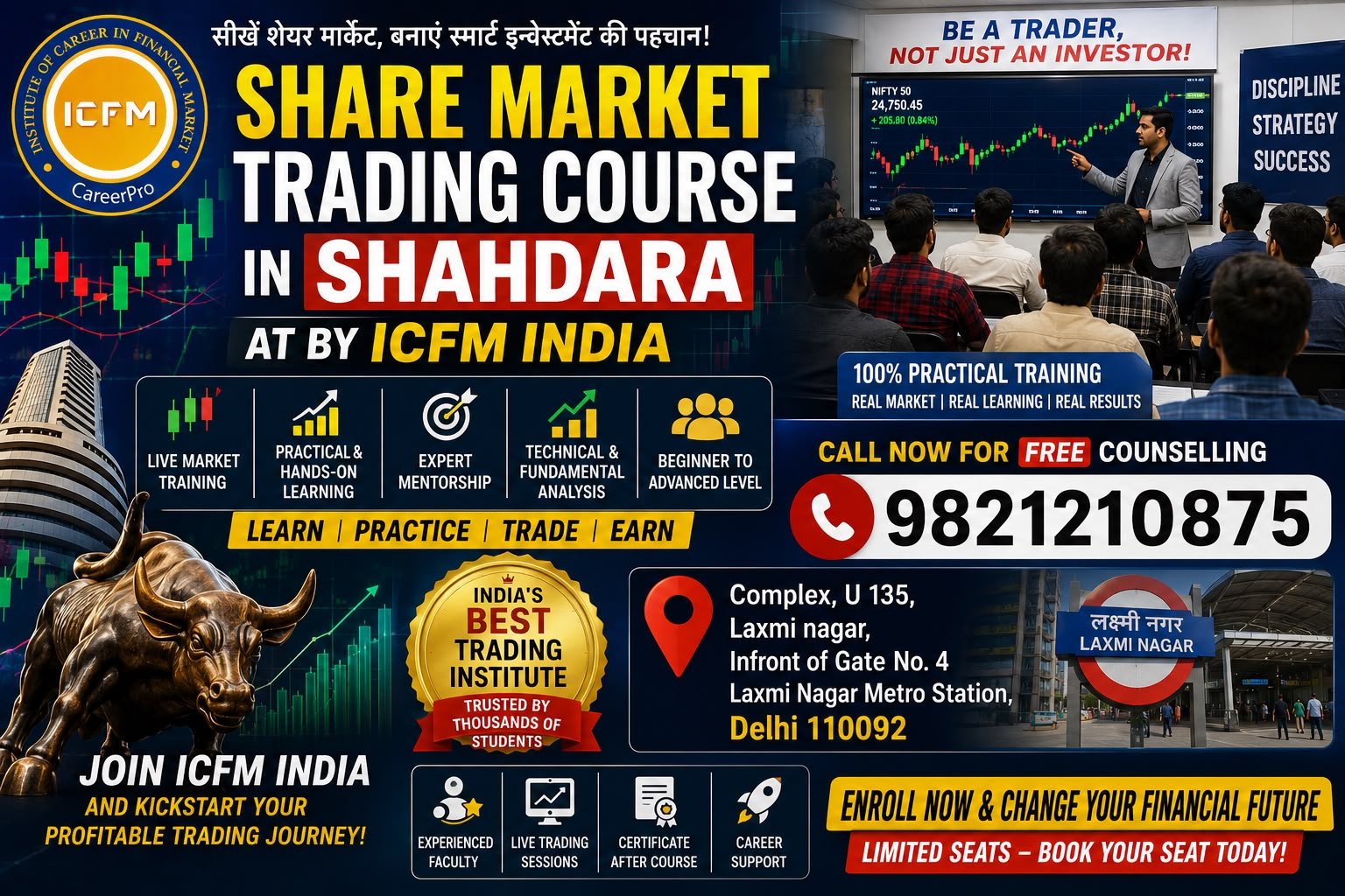 Share Market Trading Course in Shahdara by ICFM India
