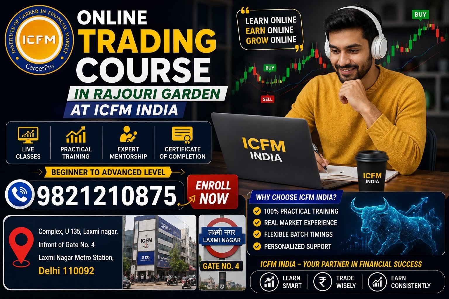 Online Trading Course in Rajouri Garden by ICFM India