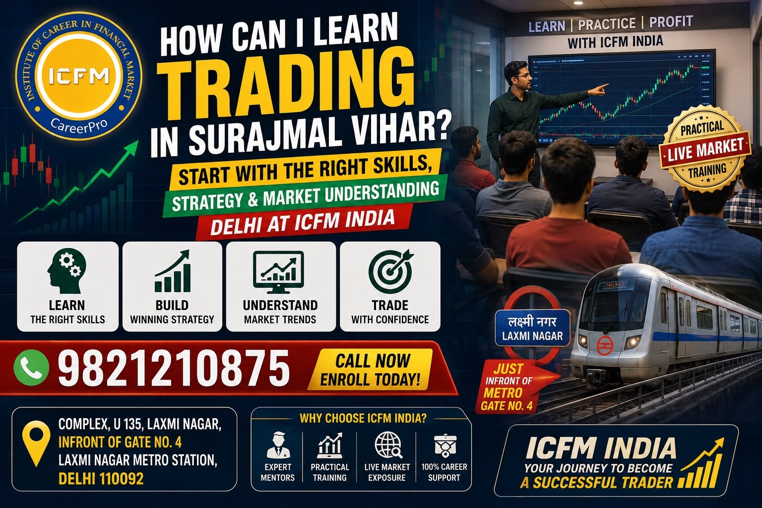 How can I learn trading in Surajmal Vihar