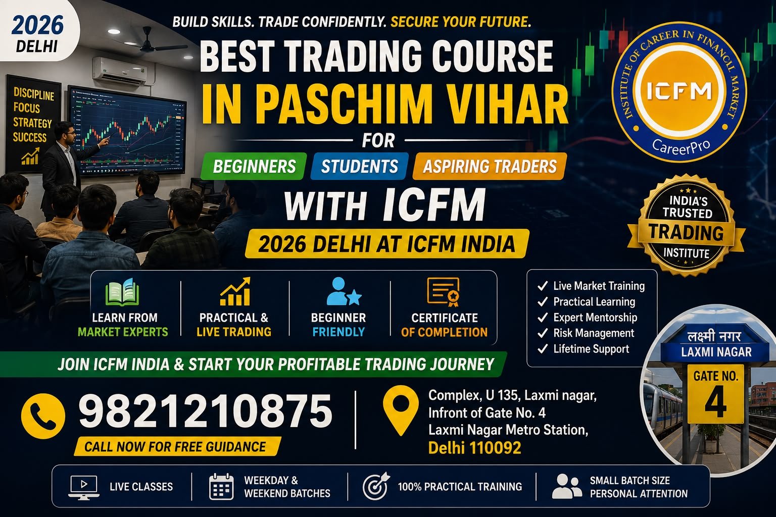 Best Trading Course in Paschim Vihar WITH ICFM