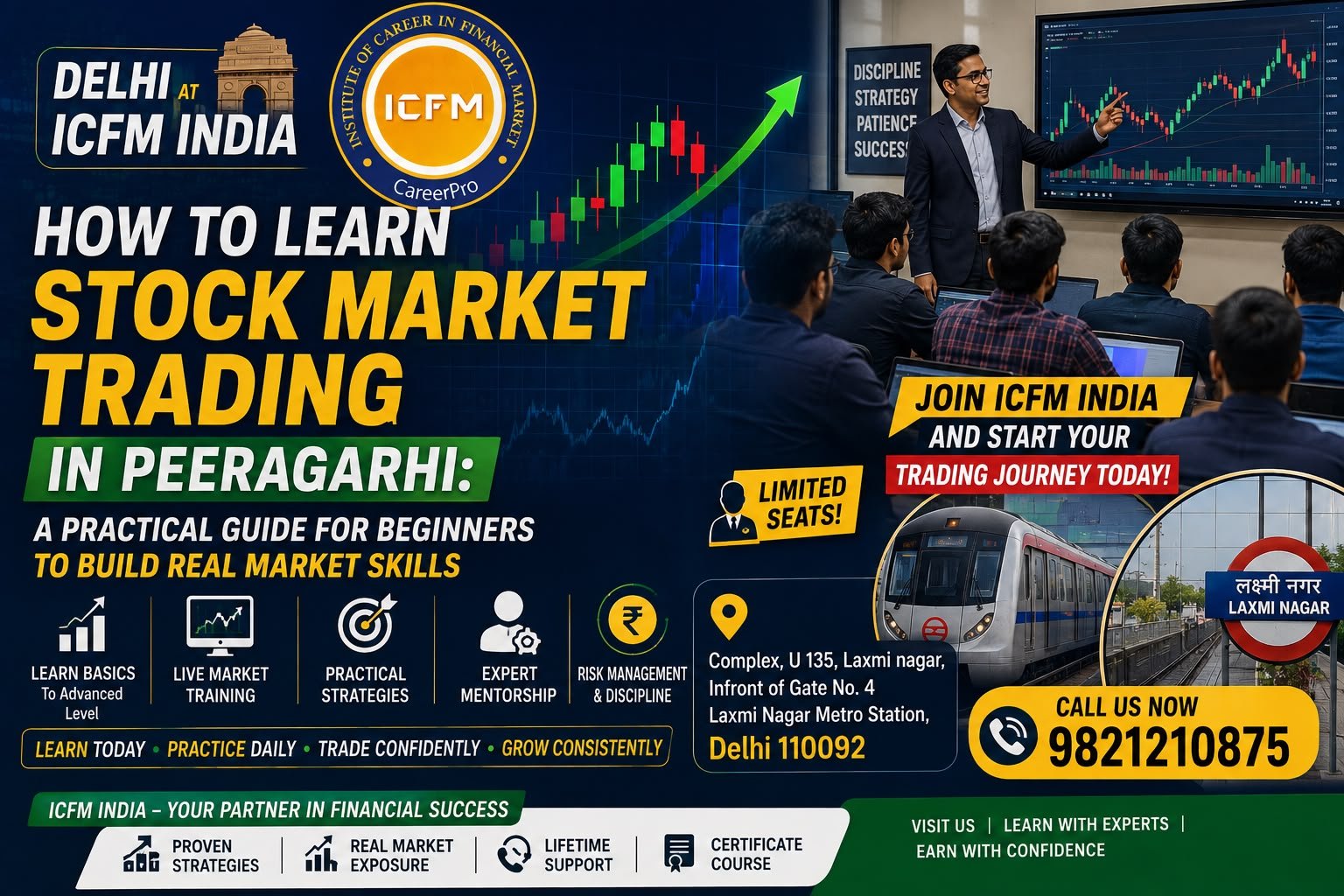 How to Learn Stock Market Trading in Peeragarhi – ICFM Practical Trading Training