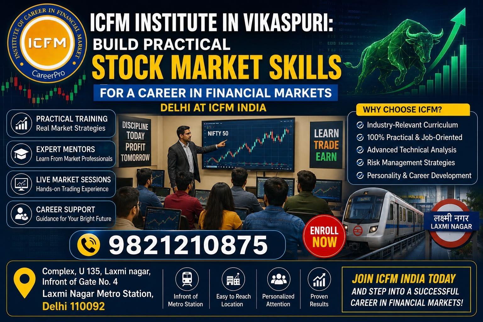 ICFM Institute in Vikaspuri for Stock Market Trading and Investment Education