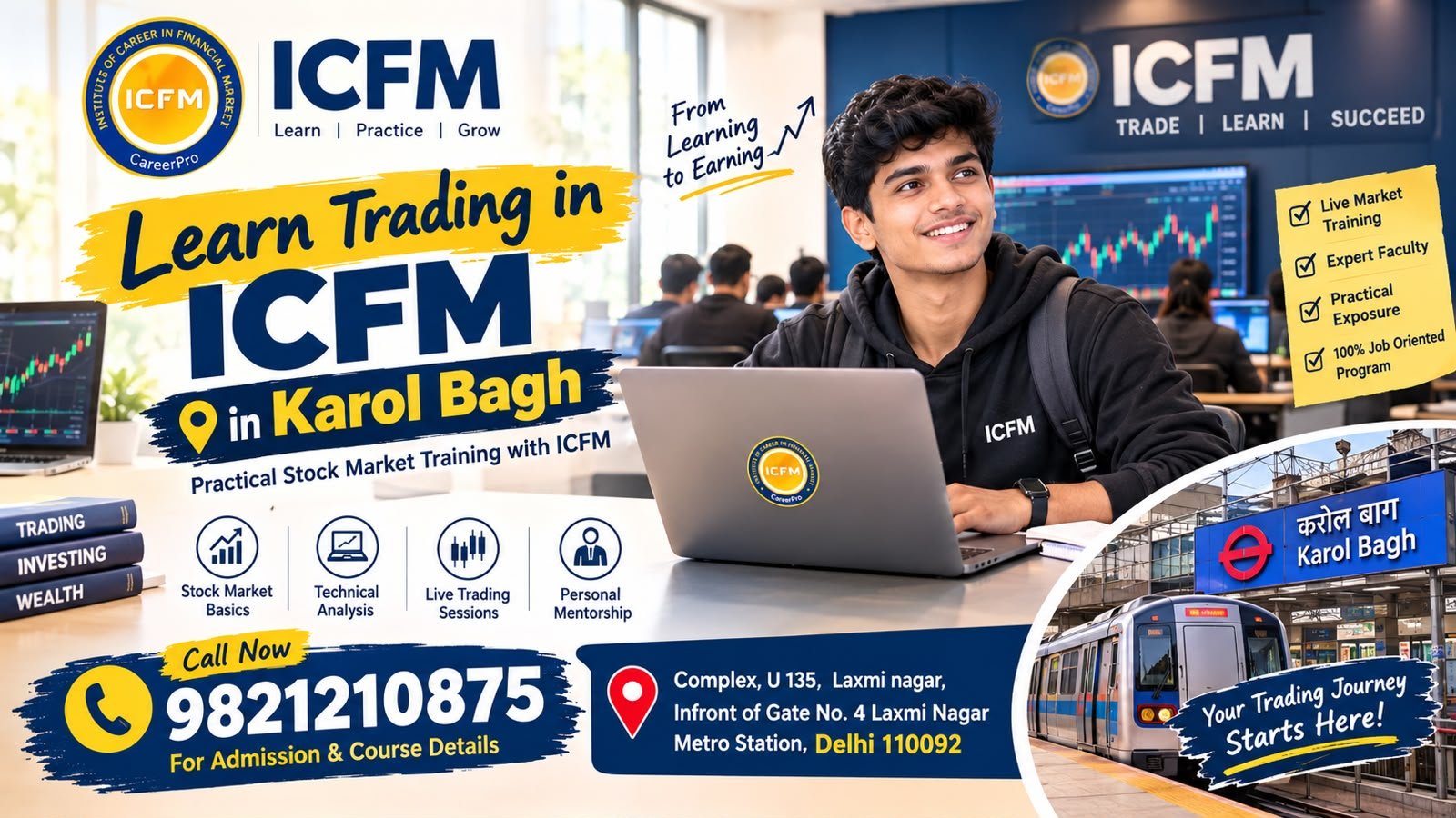 Learn Trading in ICFM in Karol Bagh – Practical Stock Market Training