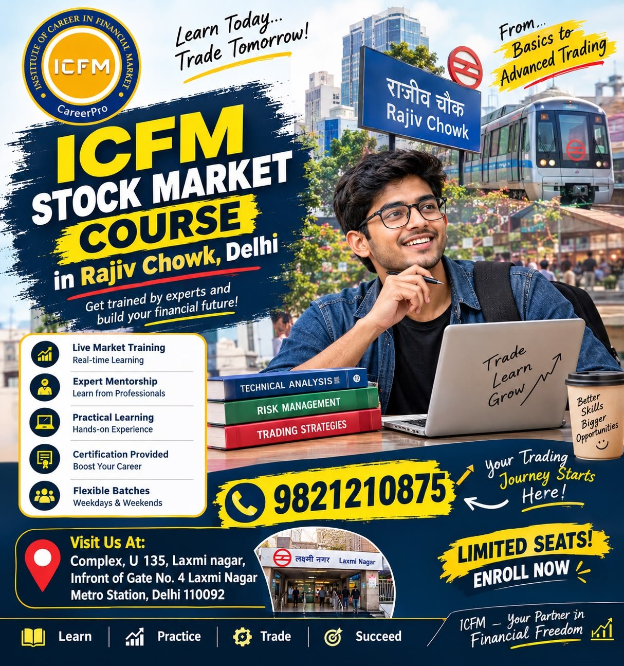 ICFM Stock Market Course in Rajiv Chowk Delhi