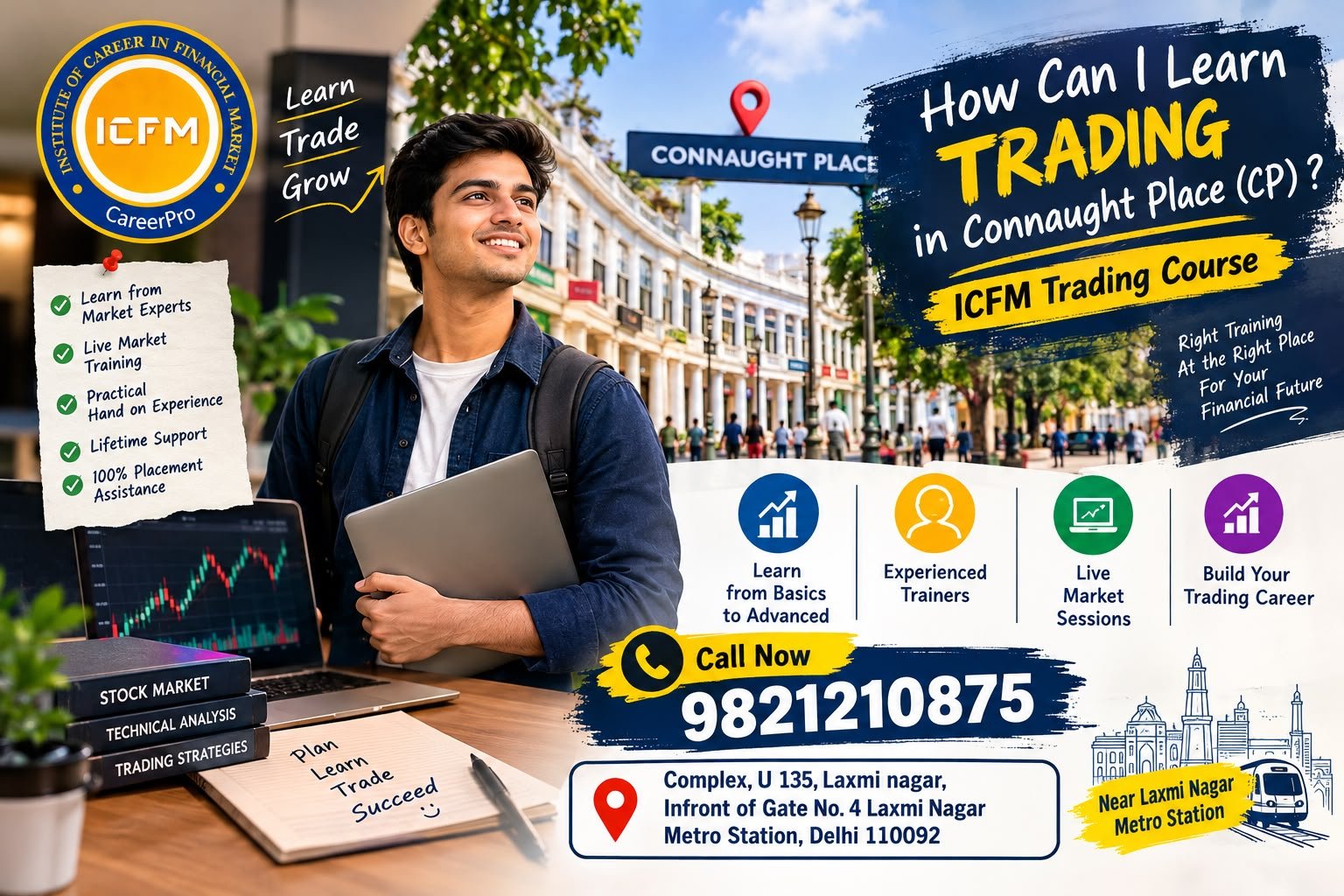 How Can I Learn Trading in Connaught Place CP – ICFM Trading Course