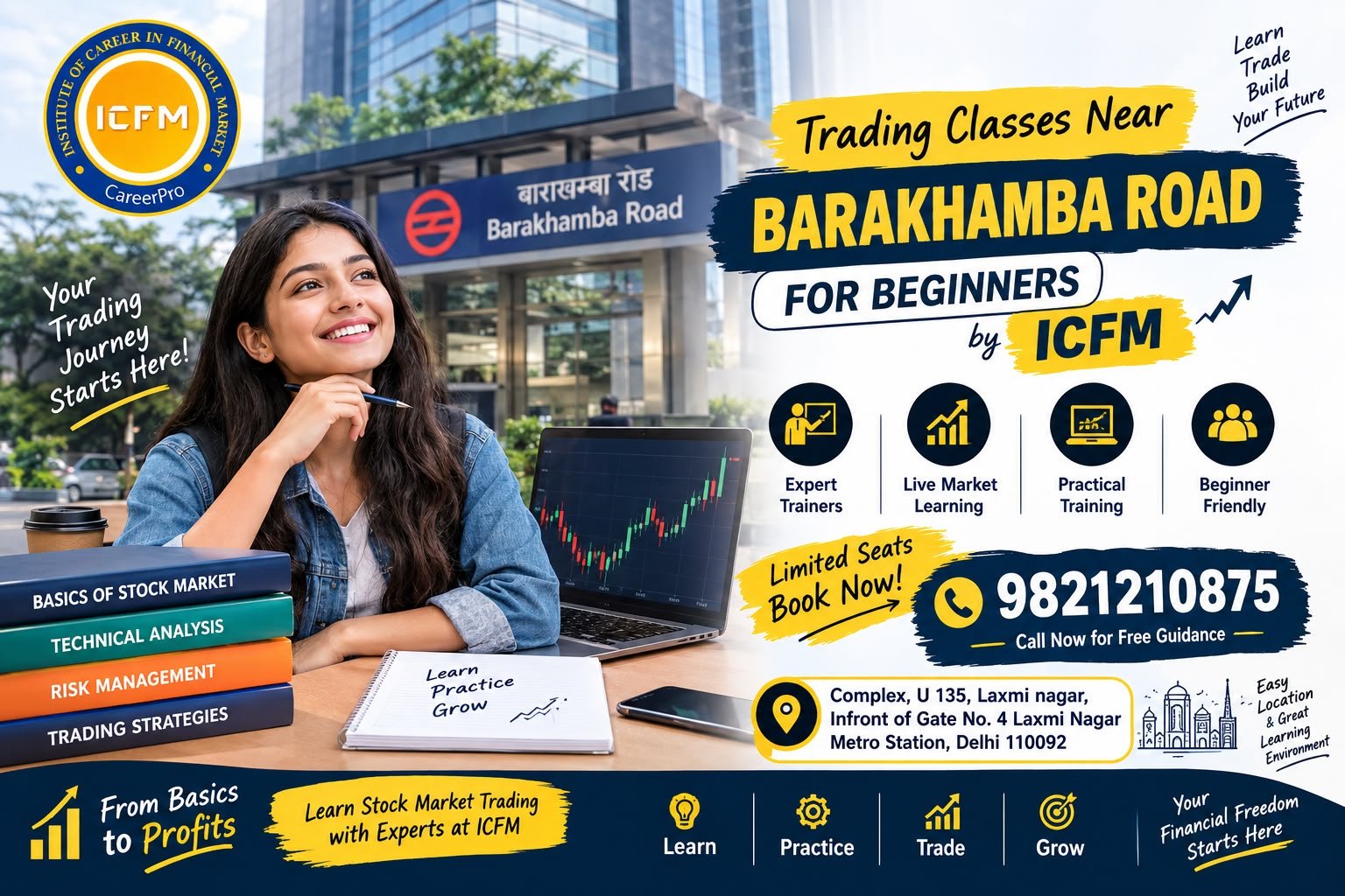 Trading classes near Barakhamba Road for beginners by ICFM