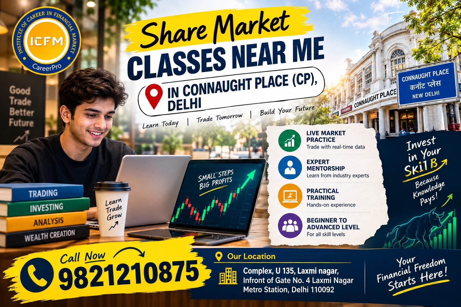 Share Market Classes Near Me in Connaught Place (CP), Delhi
